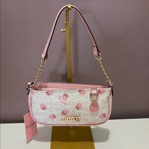 Juicy Couture Berry Sweet Strawberry Print Shoulder Bag - Angel Crystal / Pink